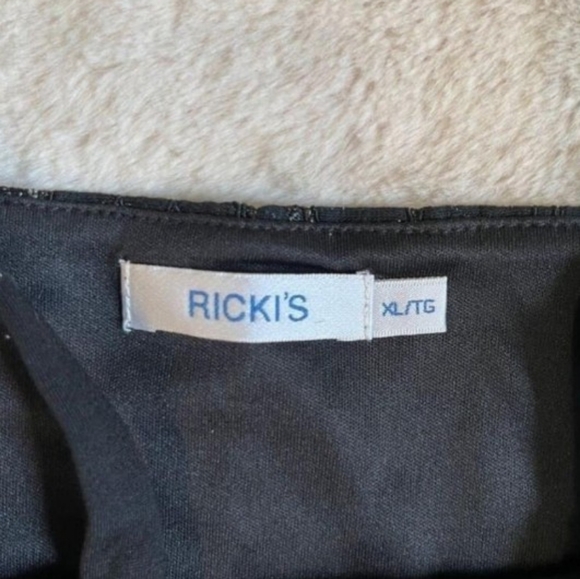 RICKI'S Black & Silver Lace Tank Top - Picture 5 of 8